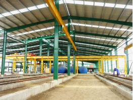 Lắp đặt dây chuyền sản xuất gạch bê tông nhẹ E-BLOCK